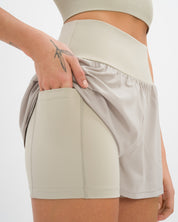 Athena Hotpant Set - Dove Grey