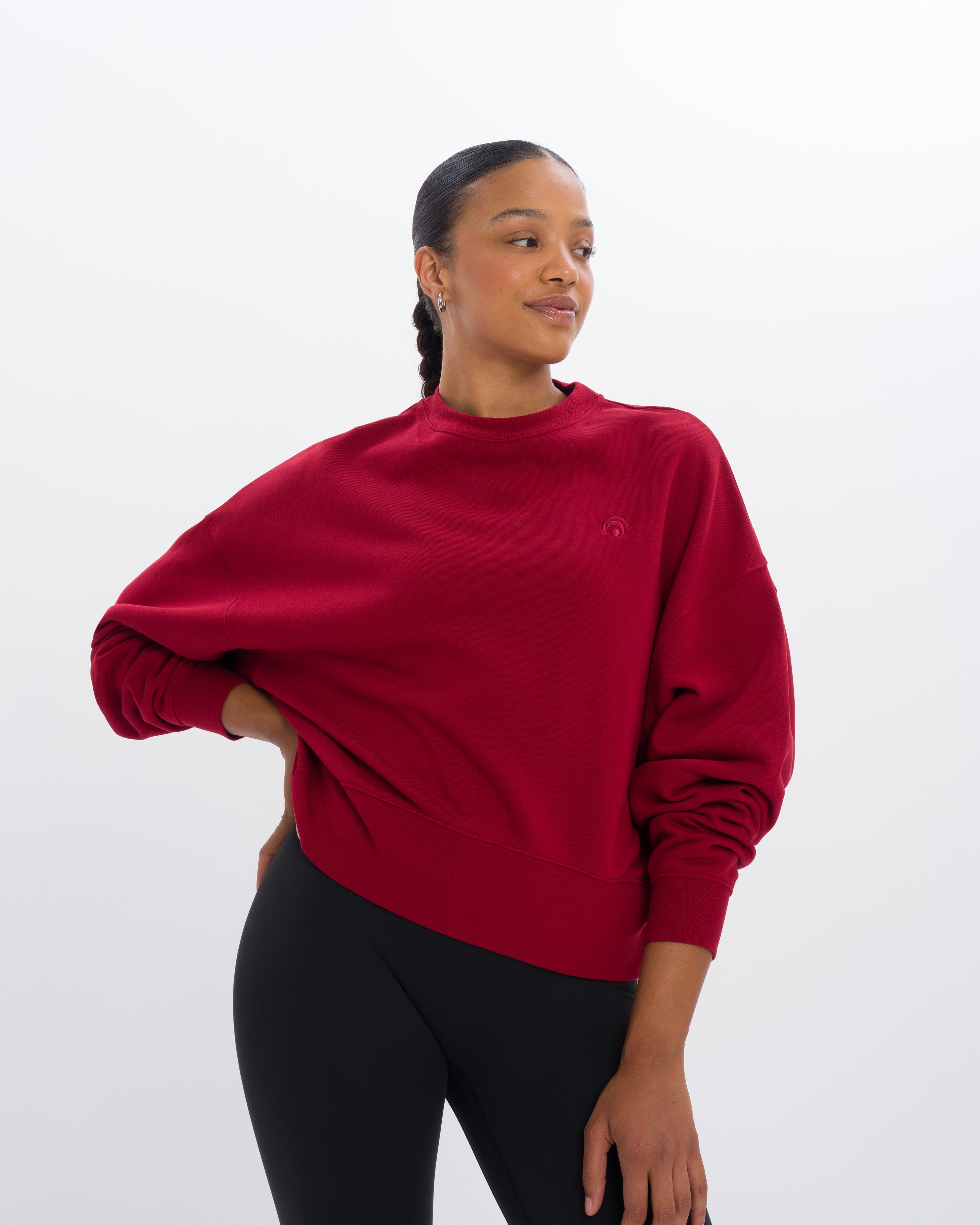 Jenny Sweater - Yoga Sweater - Mahogany Red
