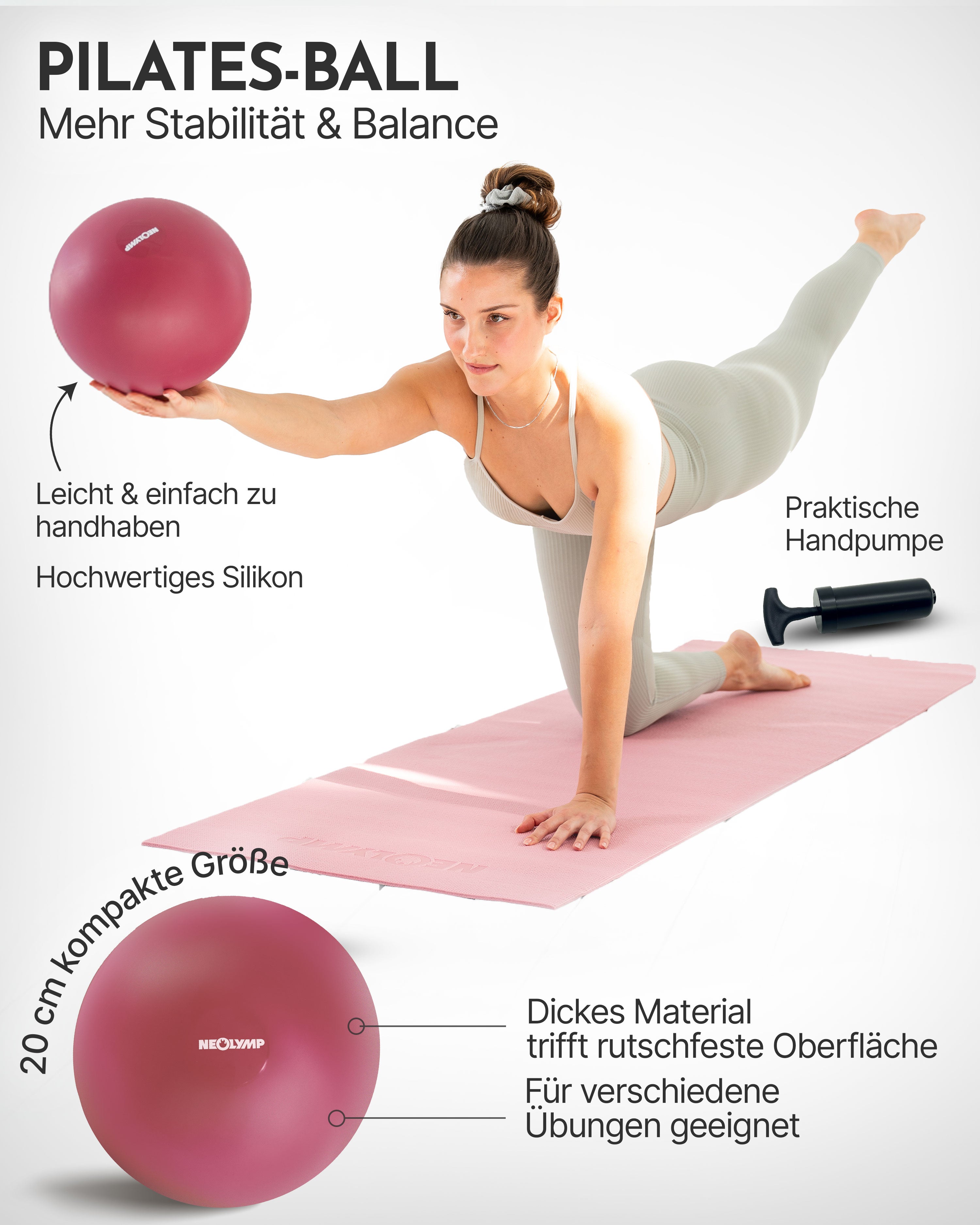 Premium Pilates Komplett-Set mit Geschenkbox - Yoga Sportgerät