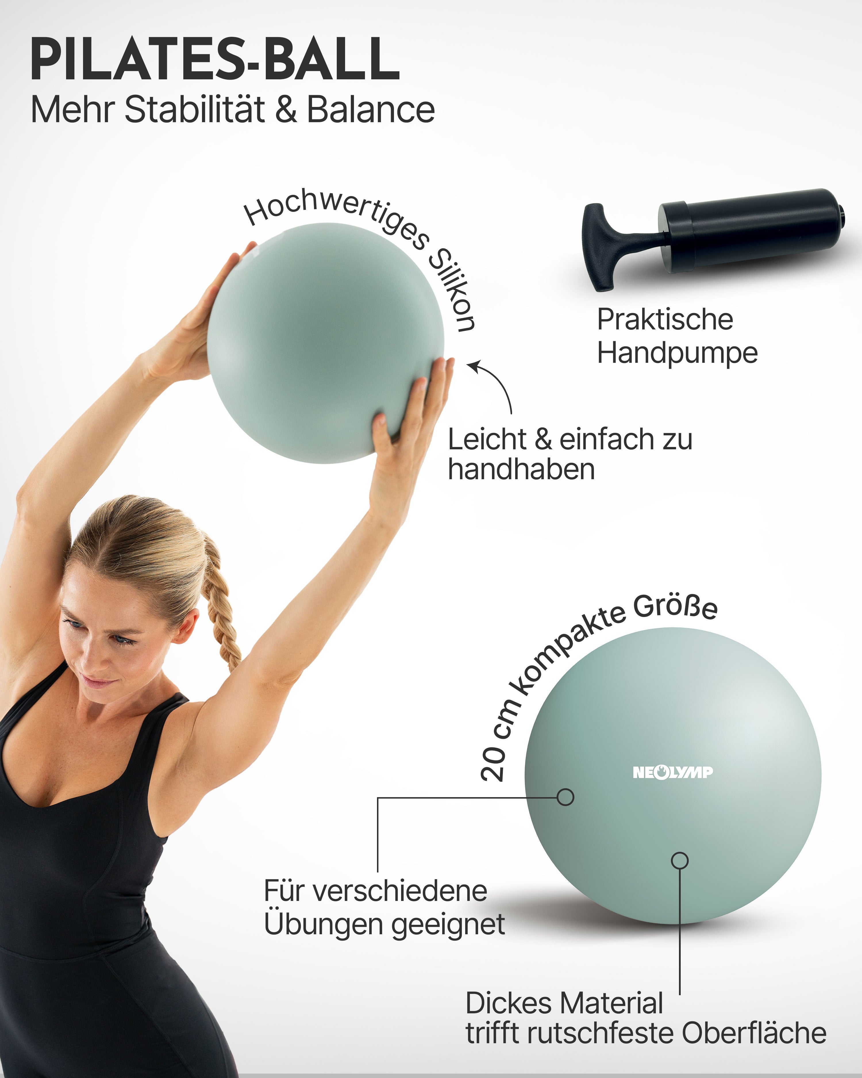 Premium Pilates Komplett-Set mit Geschenkbox - Yoga Sportgerät