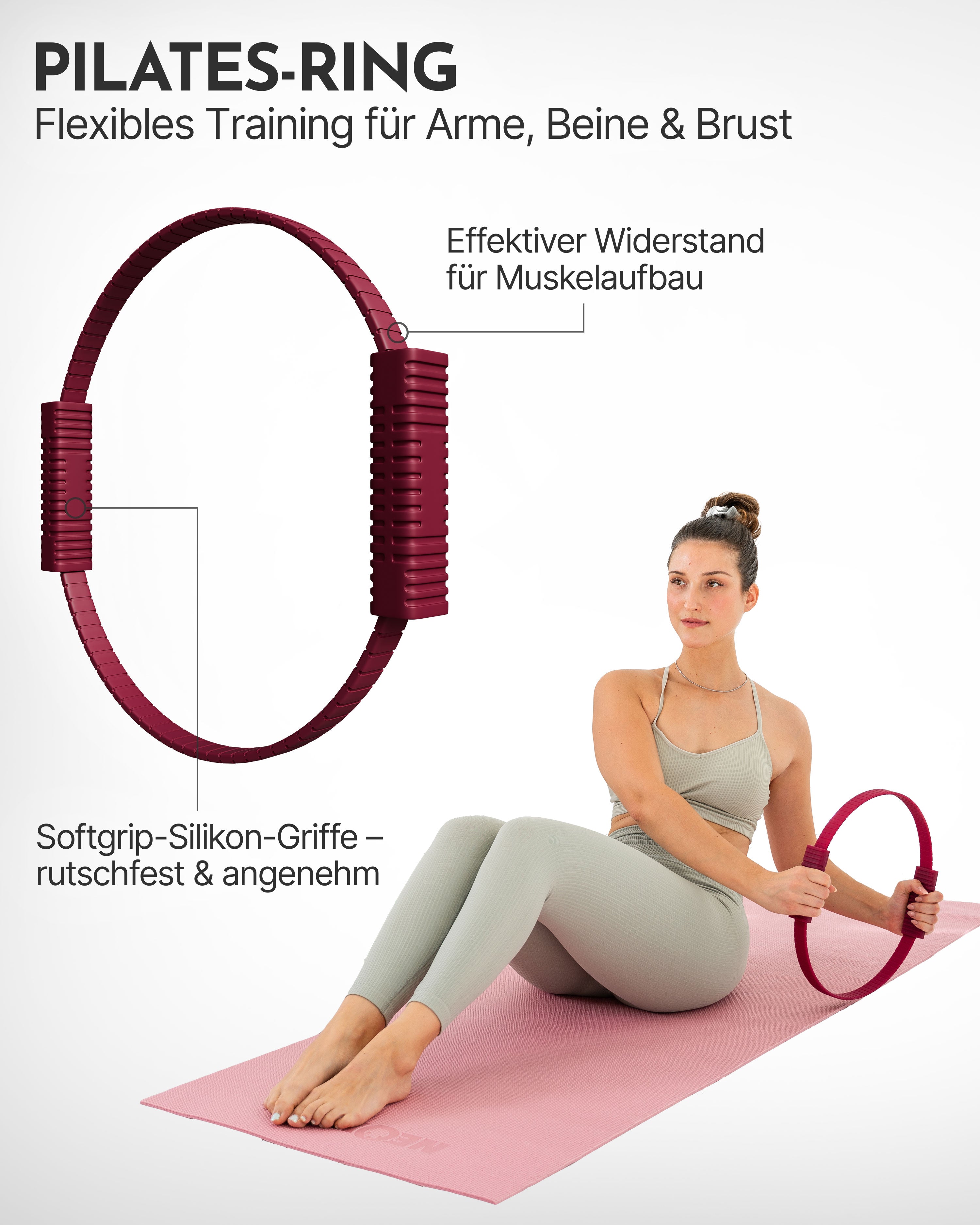Premium Pilates Komplett-Set mit Geschenkbox - Yoga Sportgerät