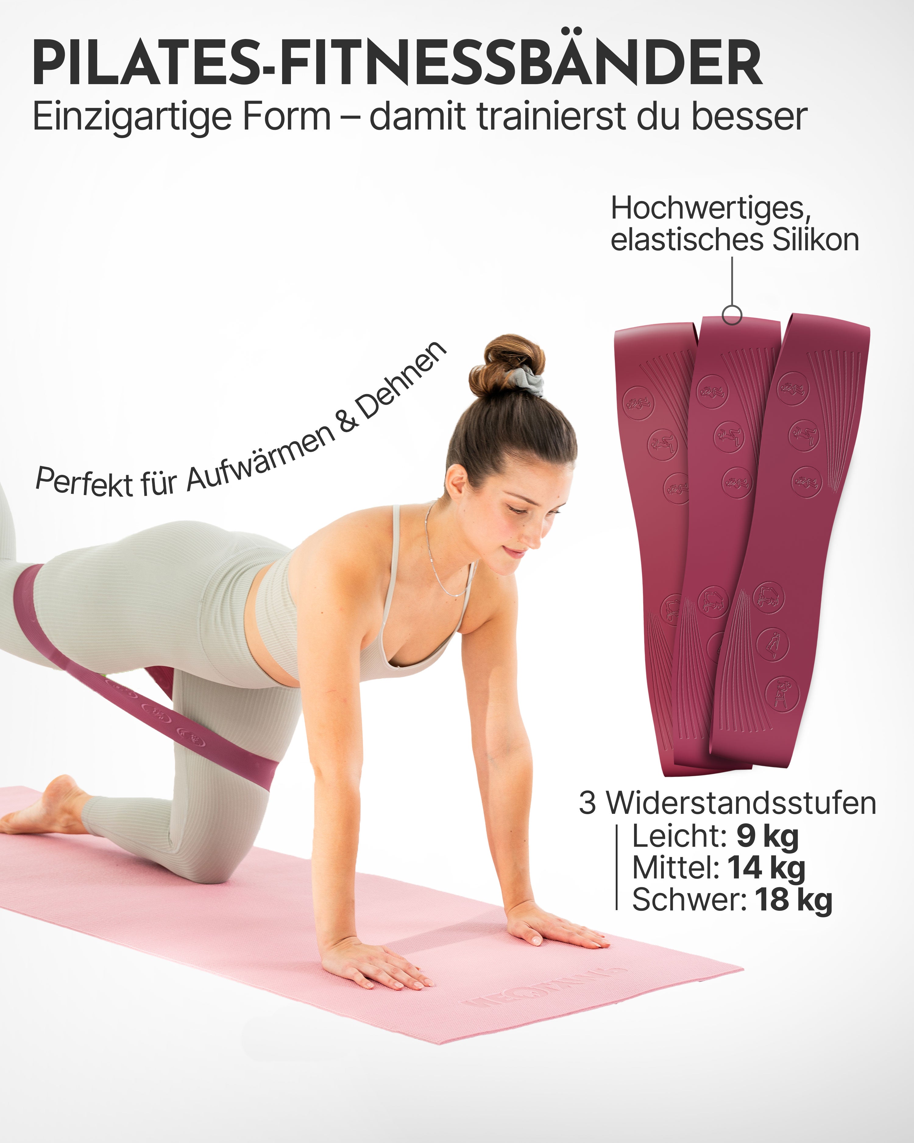 Premium Pilates Komplett-Set mit Geschenkbox - Yoga Sportgerät