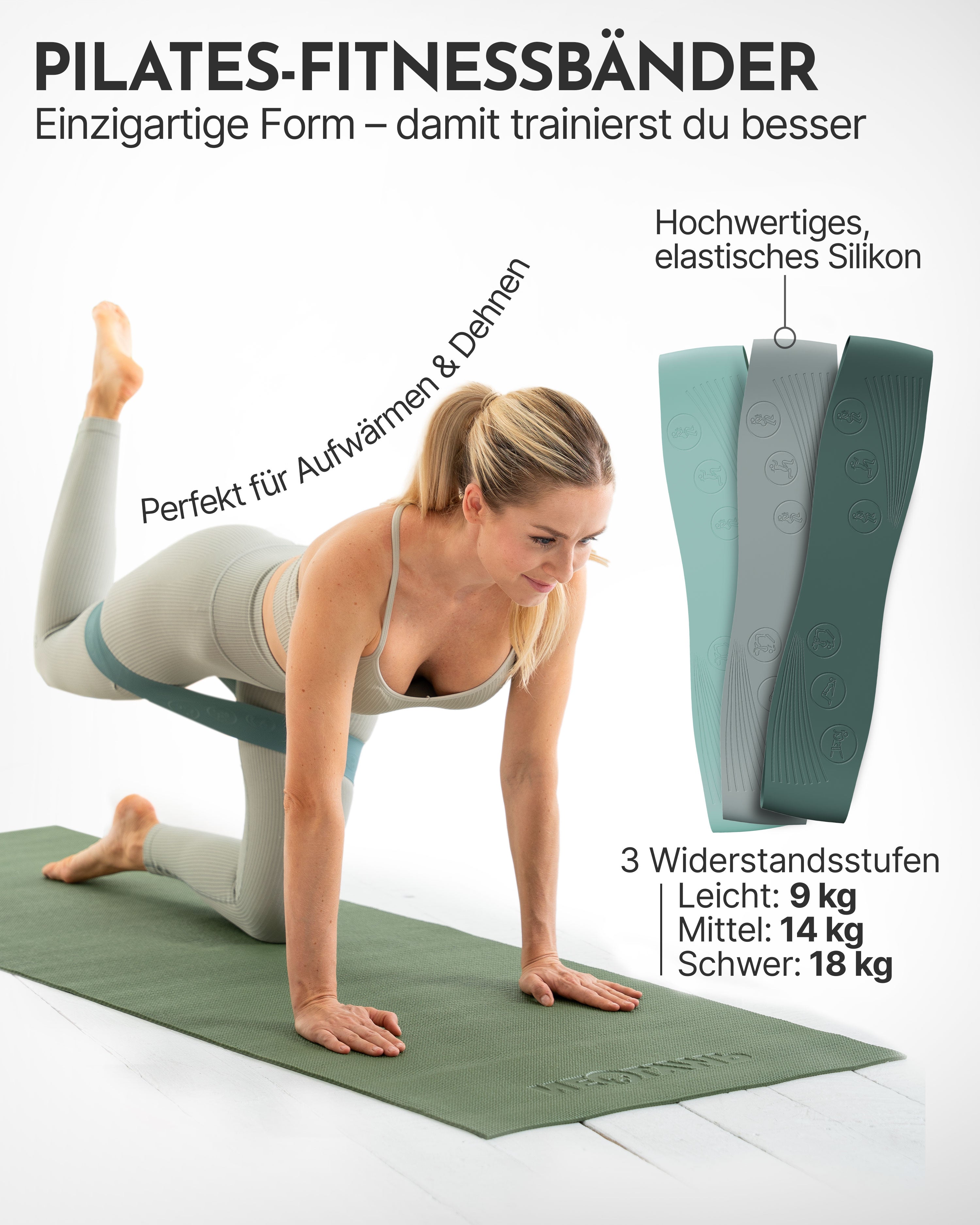 Premium Pilates Komplett-Set mit Geschenkbox - Yoga Sportgerät