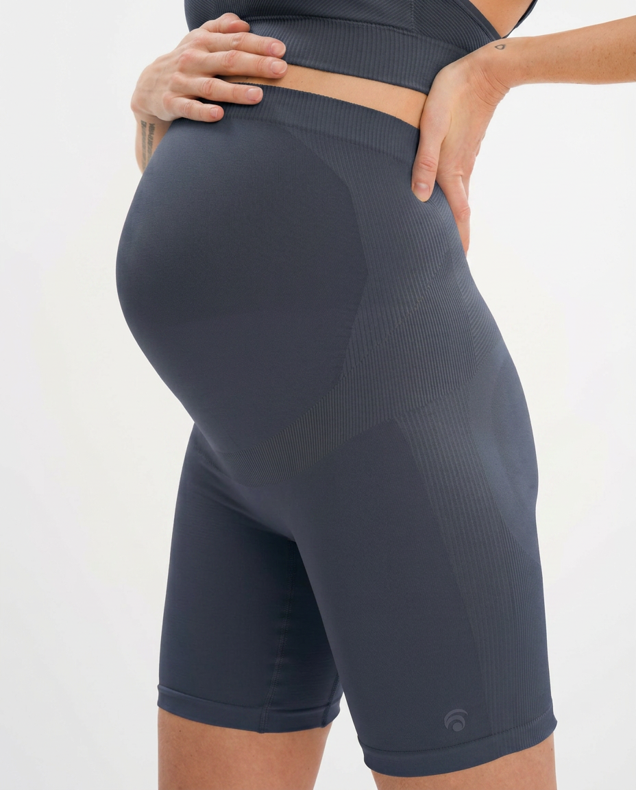 Mila Maternity Biker Set - Moon Blue - Yoga Set