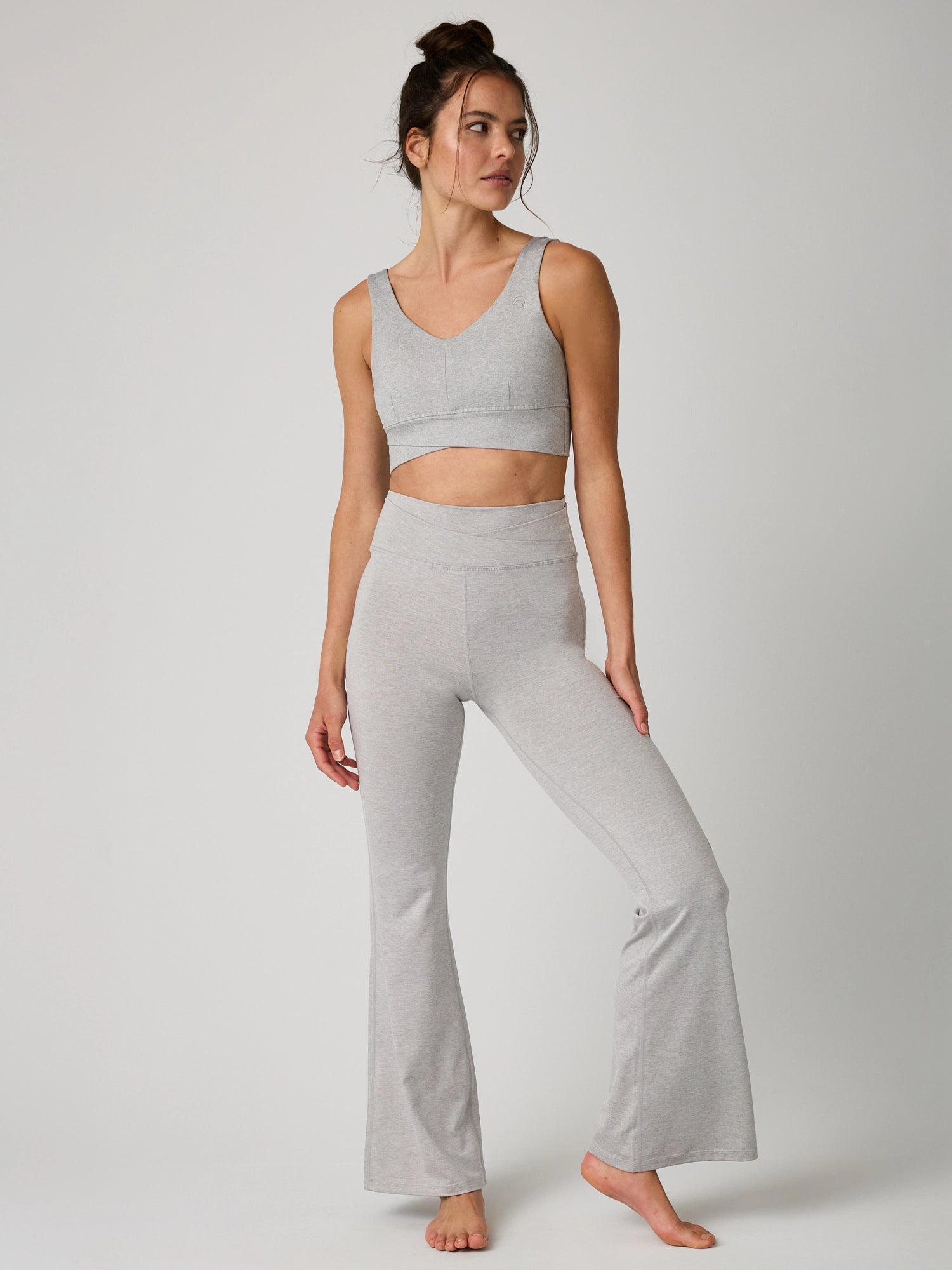 Dahlia Set - Light Grey Melange - Yoga Set