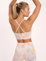 Maya Hotpant Set - Light Silky Yellow Tie Dye