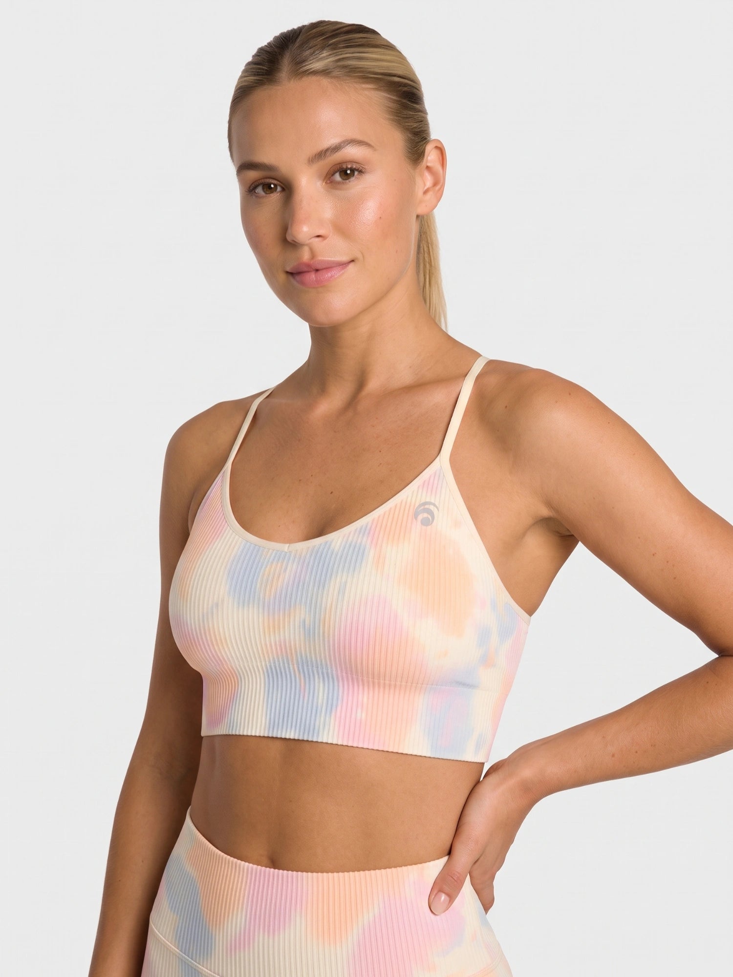 Maya Hotpant Set - Light Silky Yellow Tie Dye - Yoga Set