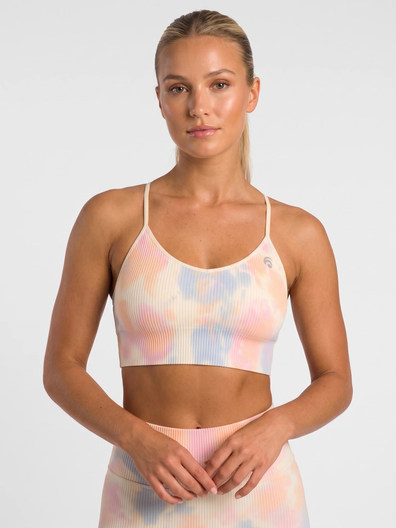 Maya Hotpant Set - Light Silky Yellow Tie Dye - Yoga Set