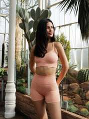 Maya Hotpant Set - Peach Blush