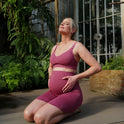 Mila Maternity Biker Set - Berry Bliss
