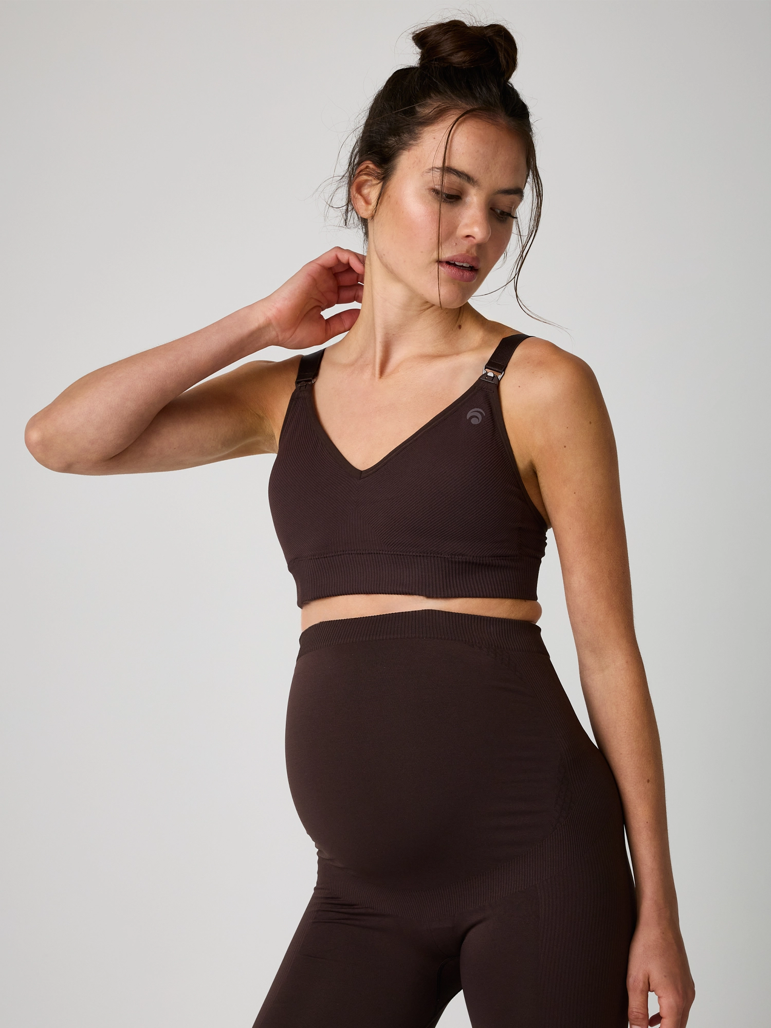 Mila Maternity Set - Dark Oak - Yoga Set