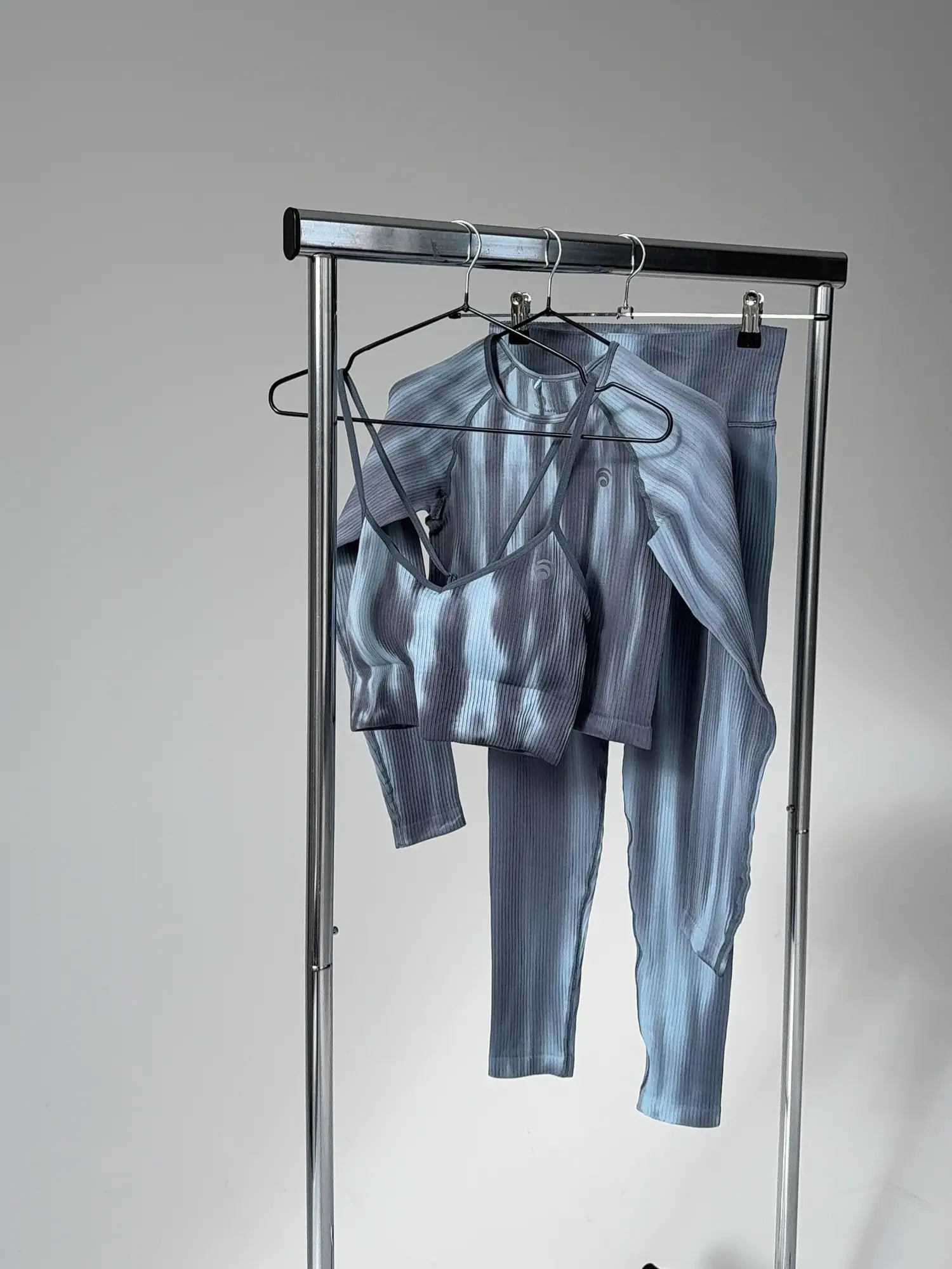 Trixy Maya Set Deluxe Set - Ice Blue Tie Dye - Yoga Set - Ice Blue Tie Dye