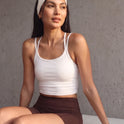 Gianna Headband Set - Cream White & Dark Oak