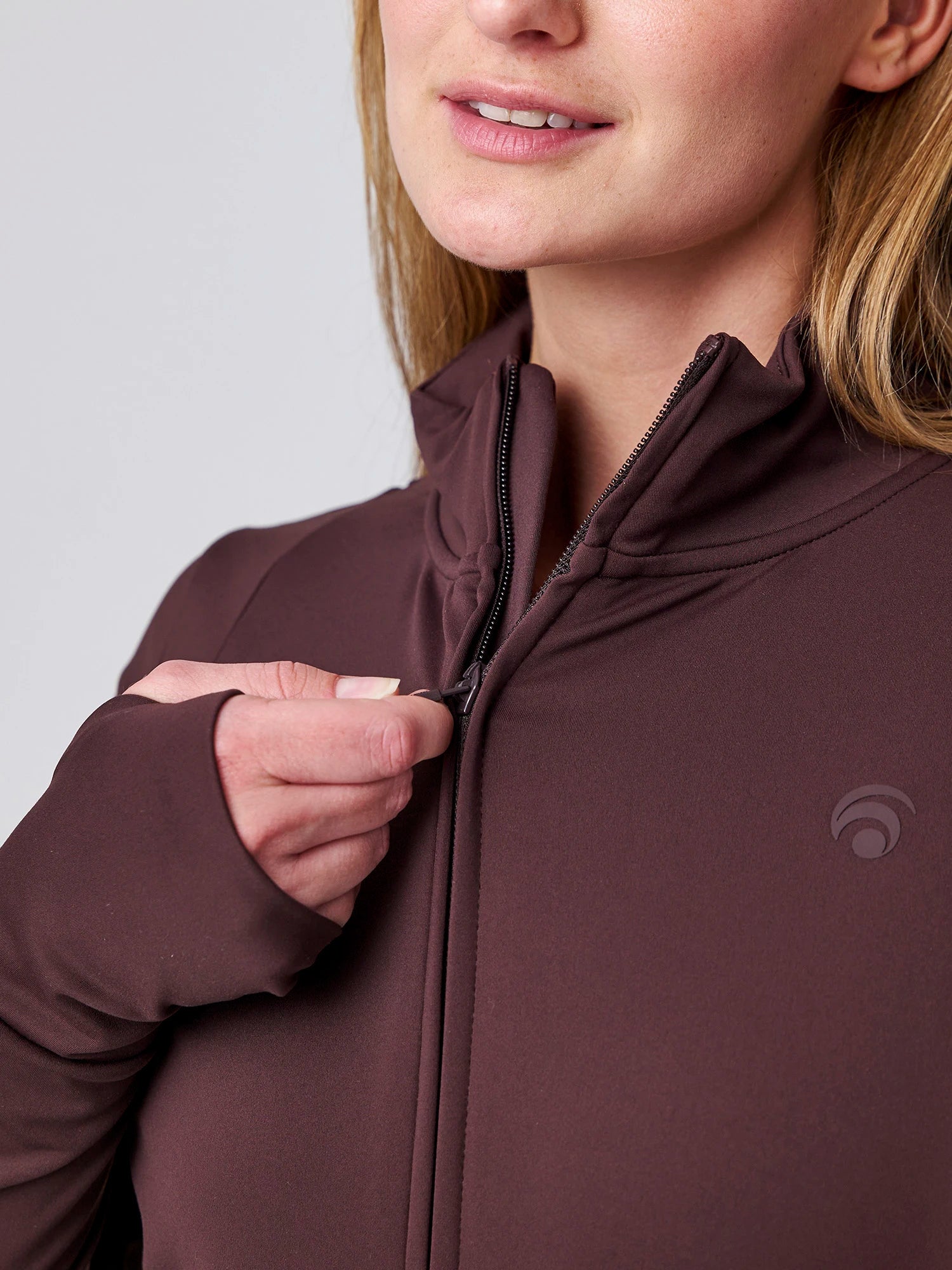 Shania Zip Turtleneck + Gianna Flared Pants Set - Dark Oak - Yoga Set