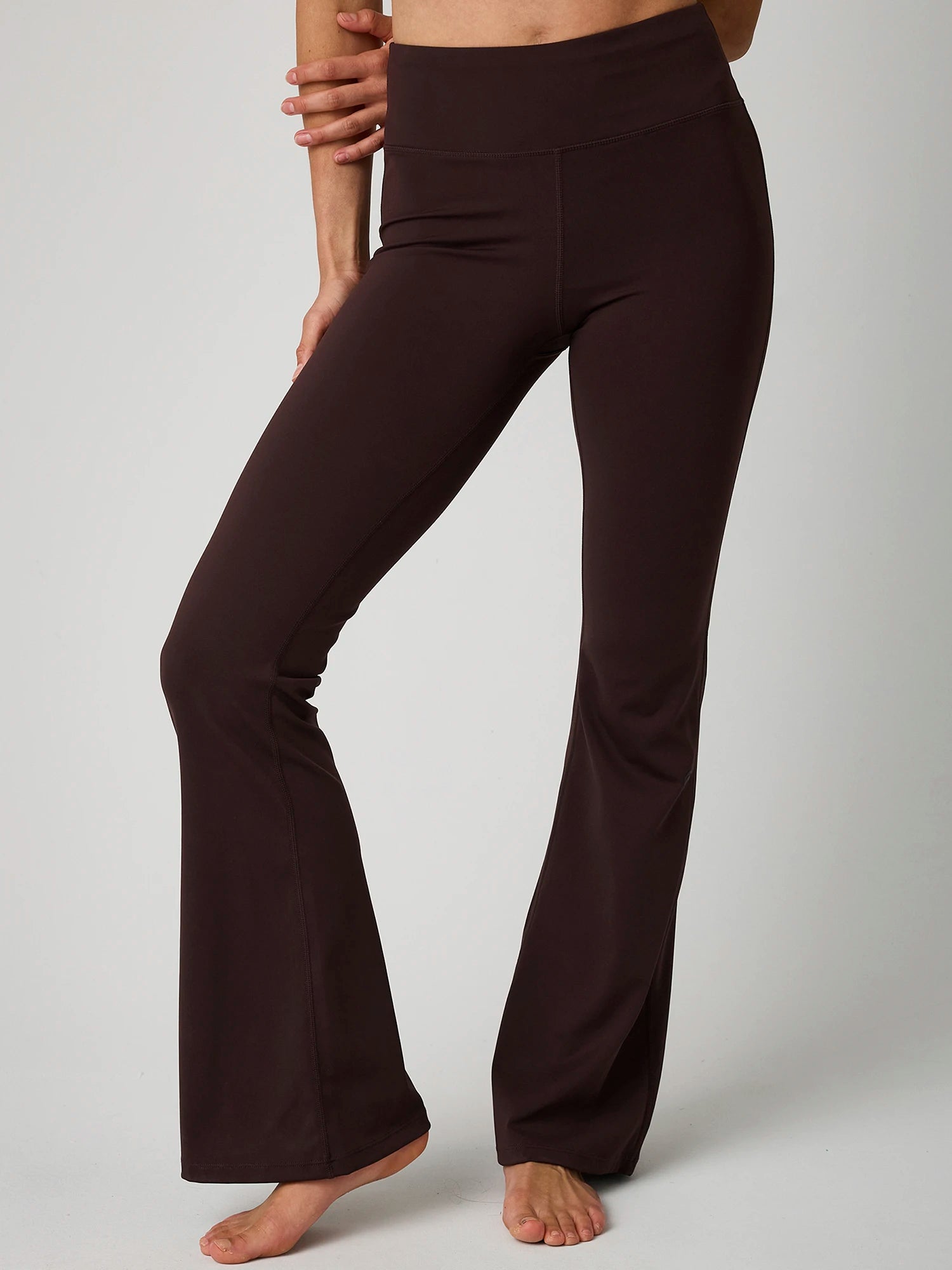 Gianna Flared Leggings - Yoga Pant - Brown