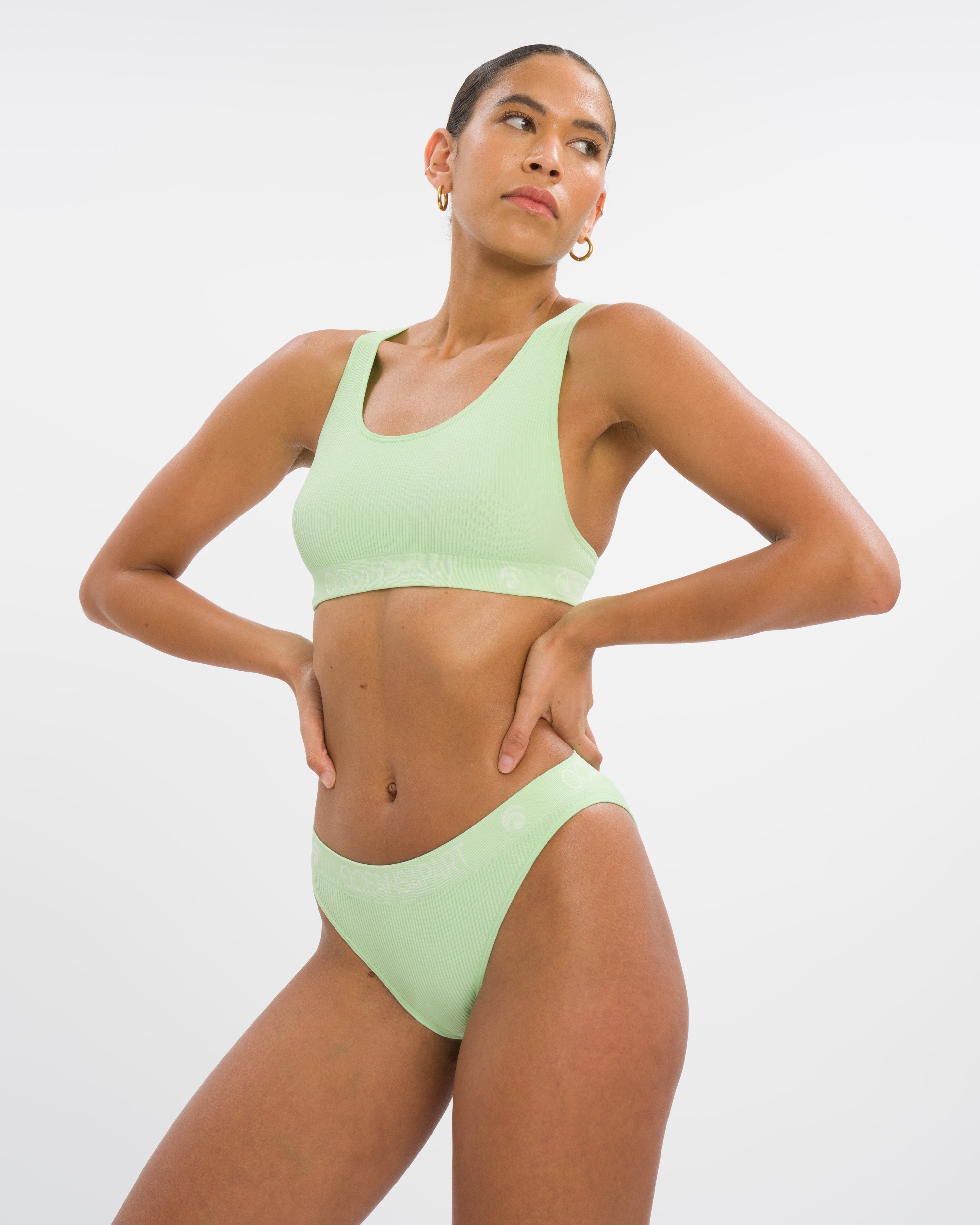 Ariel Brief Set - Cider Green