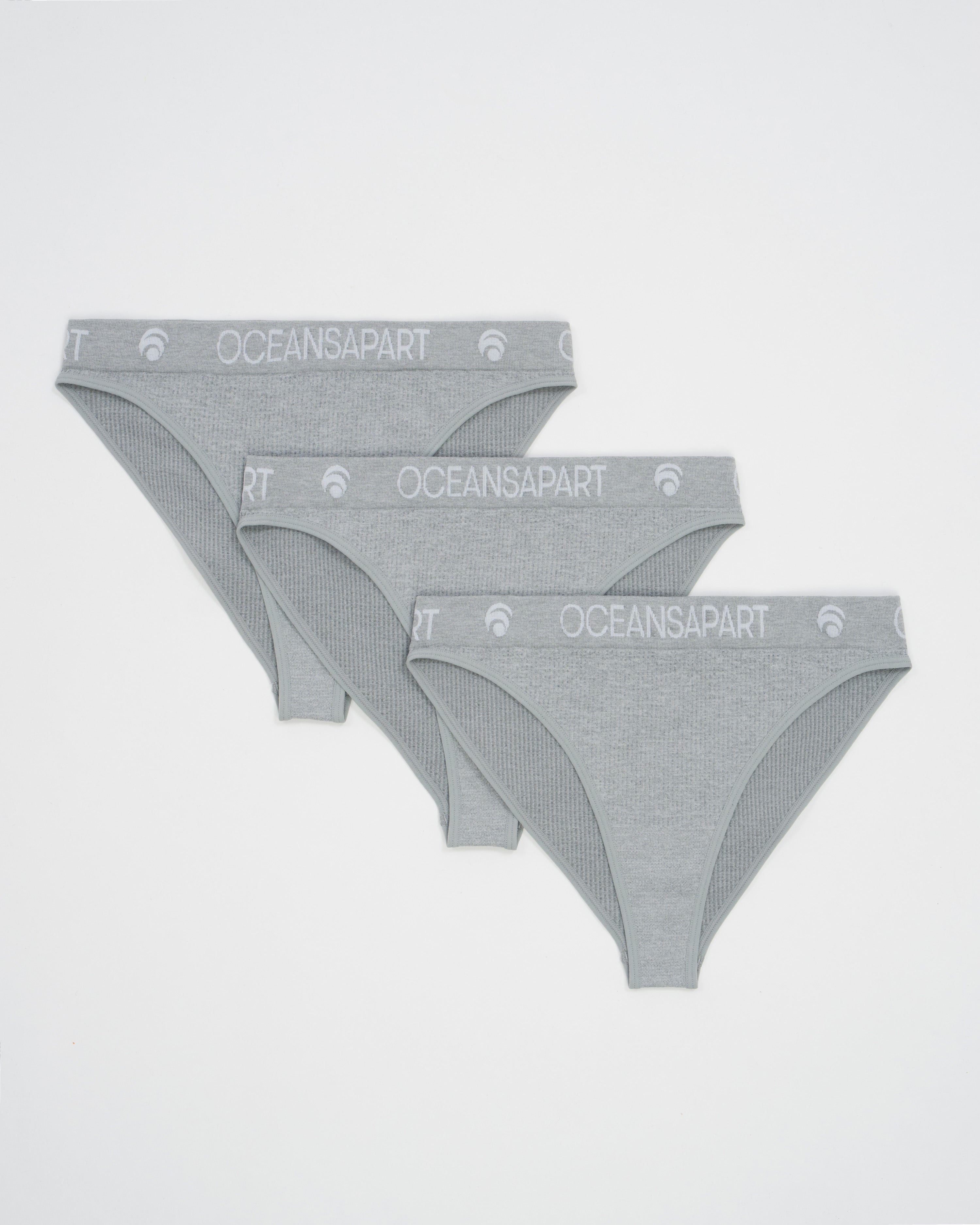 Ariel Seamless Brief Set Deluxe - Light Grey Melange