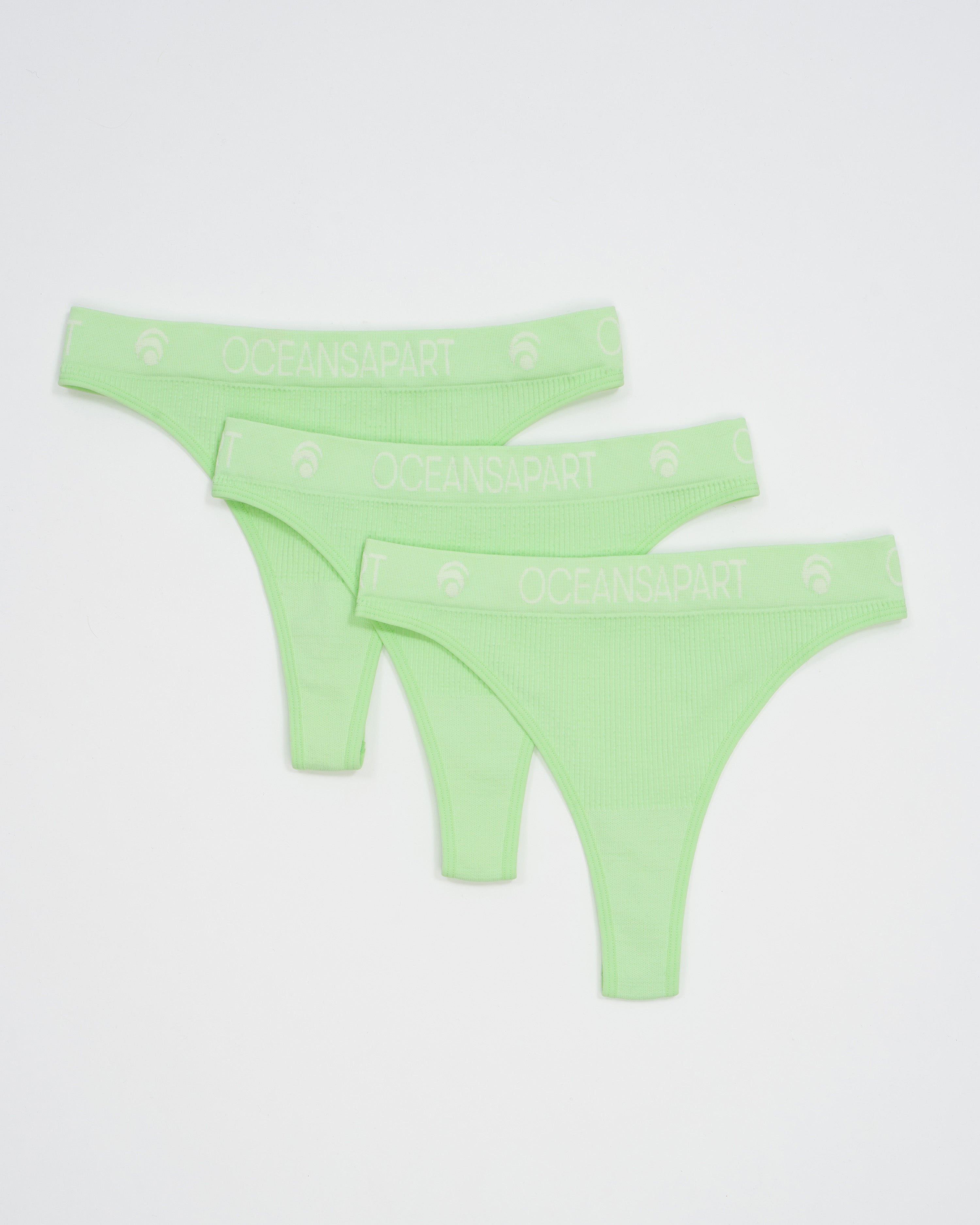 Ariel Seamless Thong Set Deluxe - Cider Green