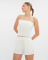 Aurelia Brooke Short Set - Cloud White