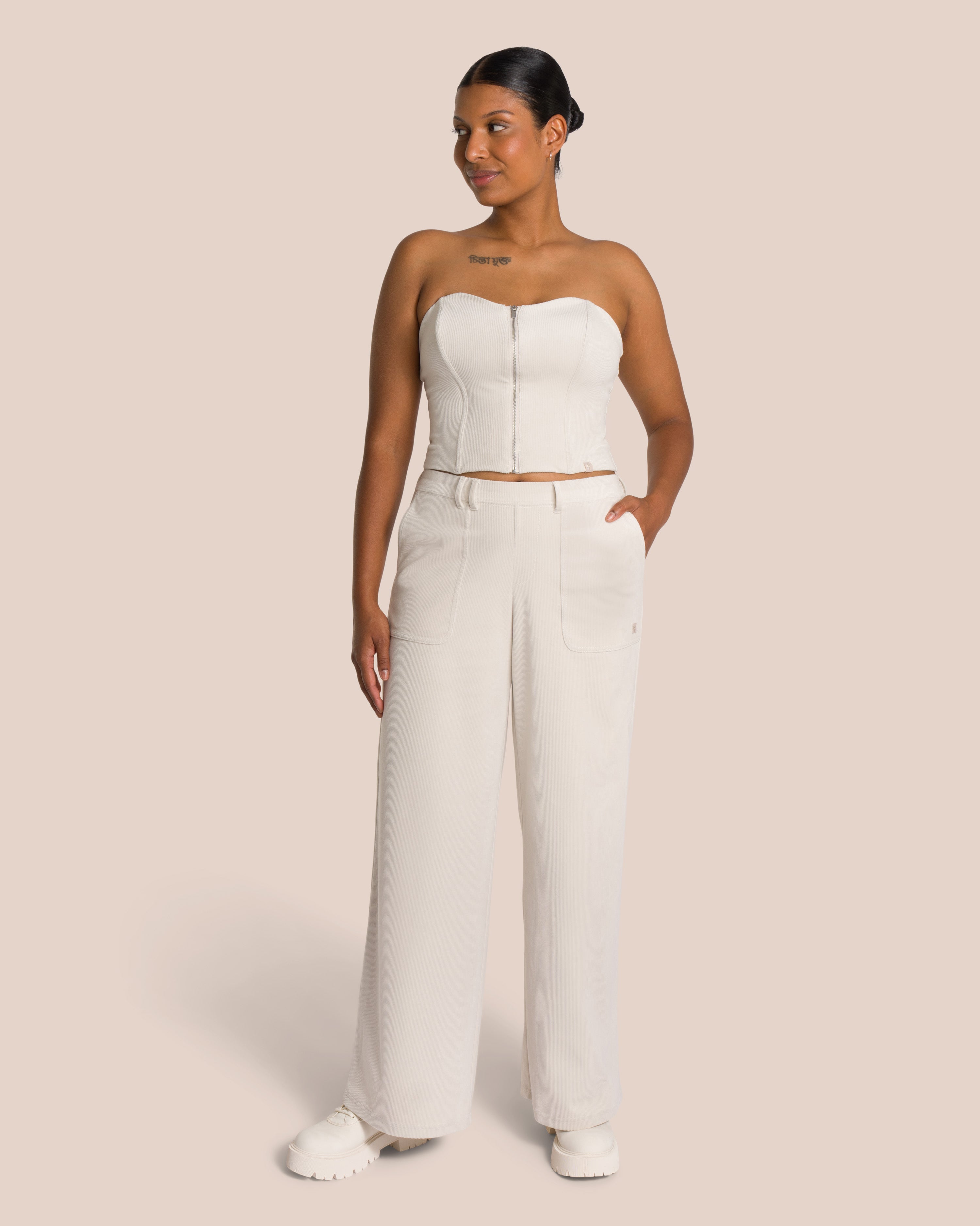 Eden Corset Set Petite - Natural Cream