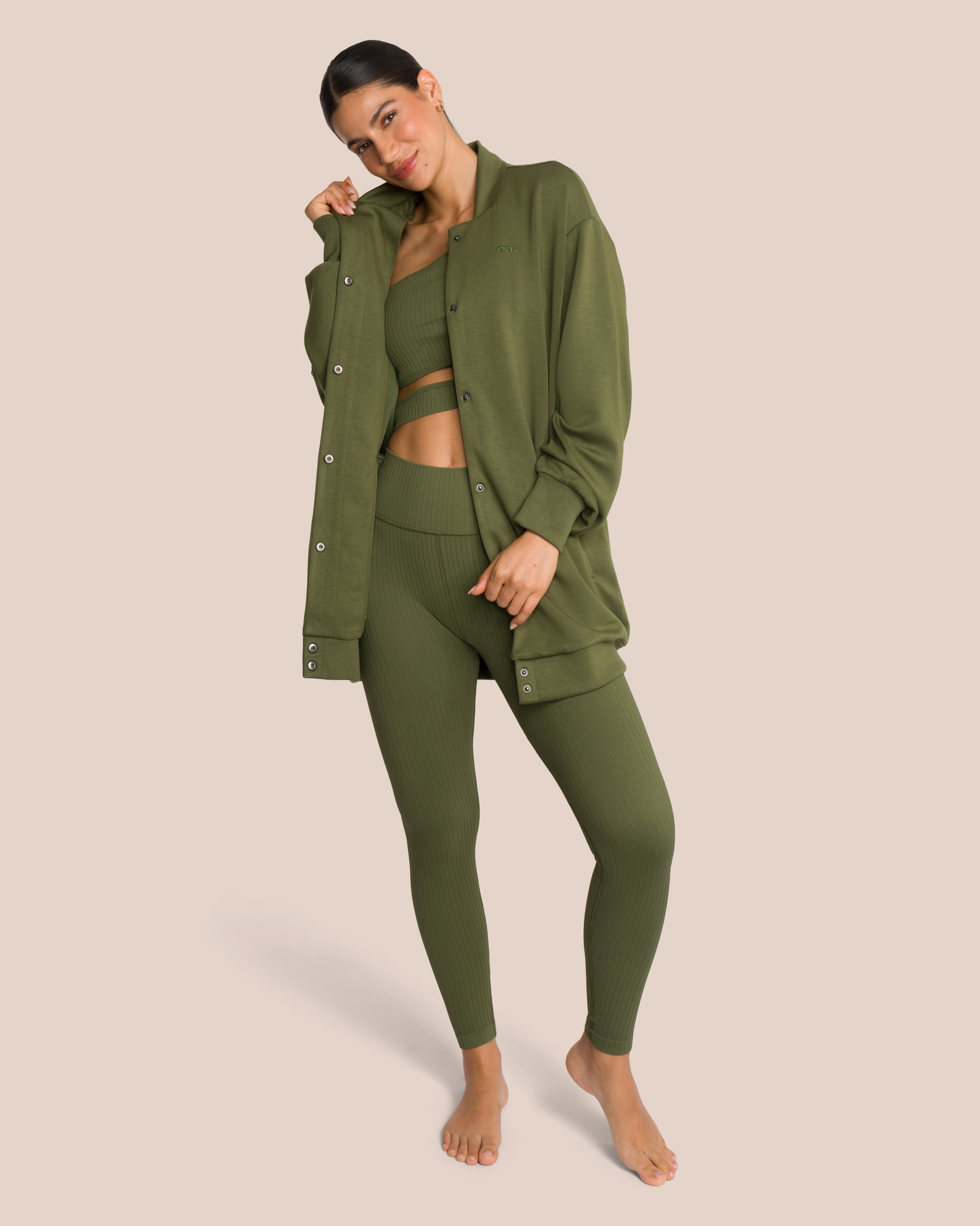 Elodie Bomber Jacket Set Deluxe - Deep Pine Green