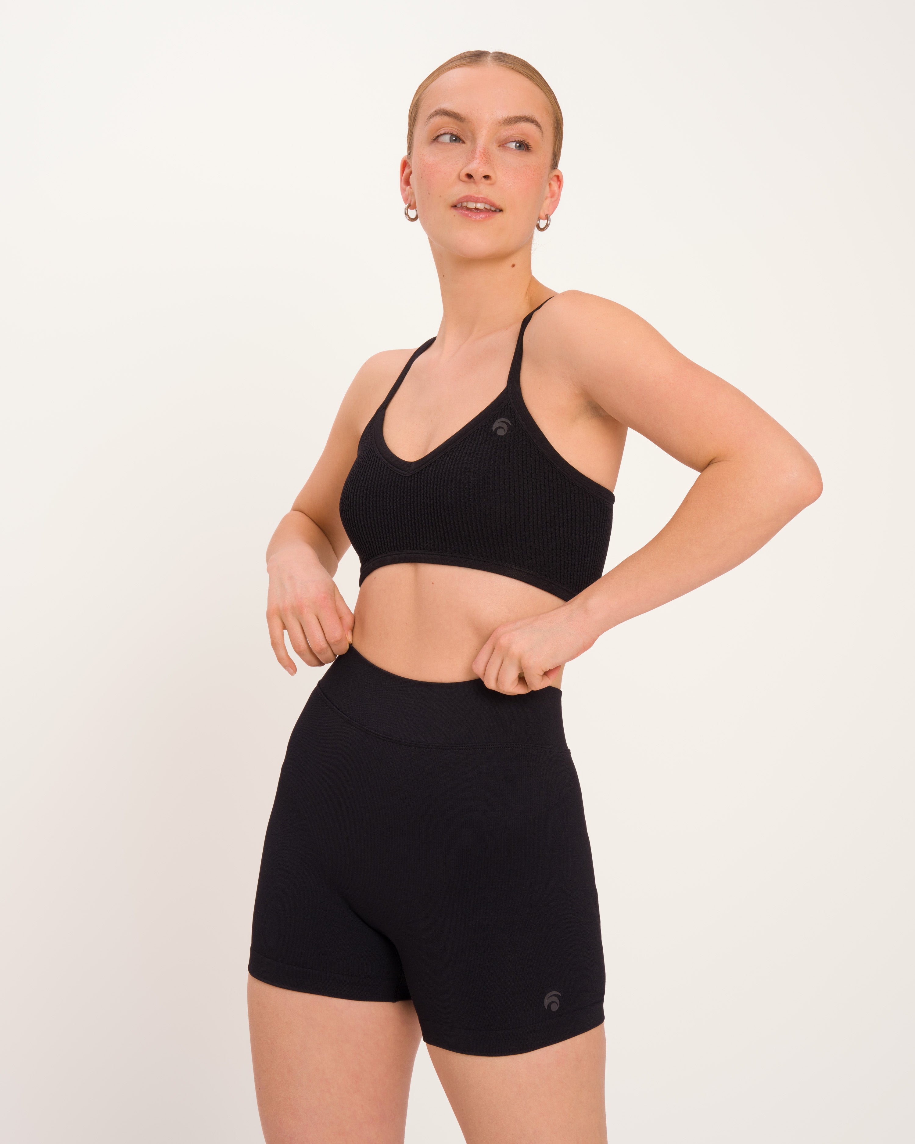 Fleur Pleated Short Set - Black