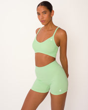 Fleur Pleated Short Set - Cider Green