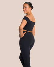 Gianna Off Shoulder Set - Black