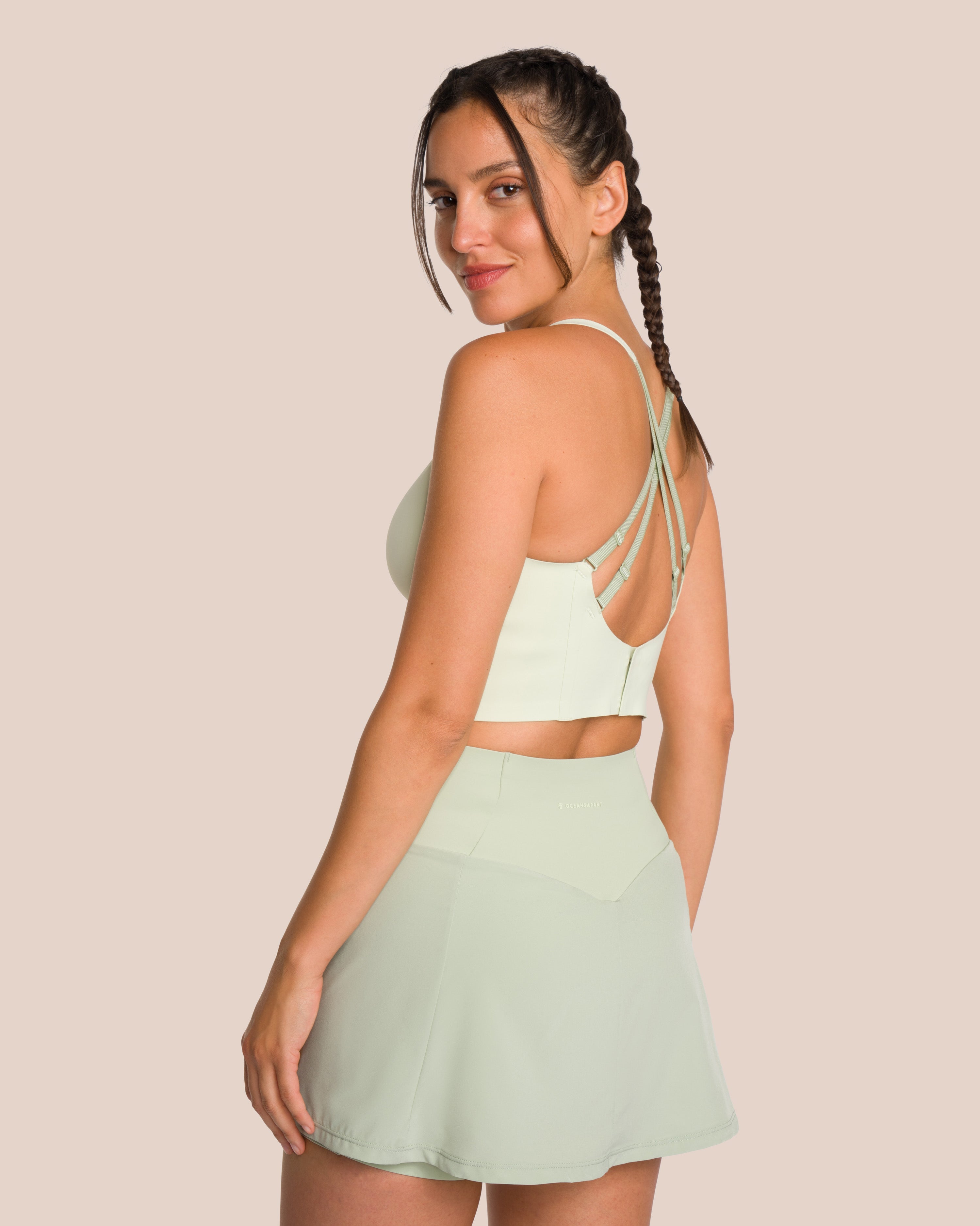 Hope Skirt Set - Sage Green & Soft Sage Green