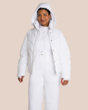 Joelle Puffer Onesie Set - Crystal White