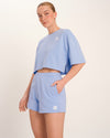 Lola Cropped Sweat Set - Serenity Blue