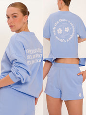 Lola Short Sweat Set Deluxe - Serenity Blue