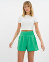 Marina Short Cropped Set - Holly Green & White