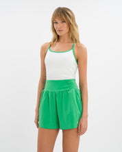 Marina Short Tank Set - Holly Green & White