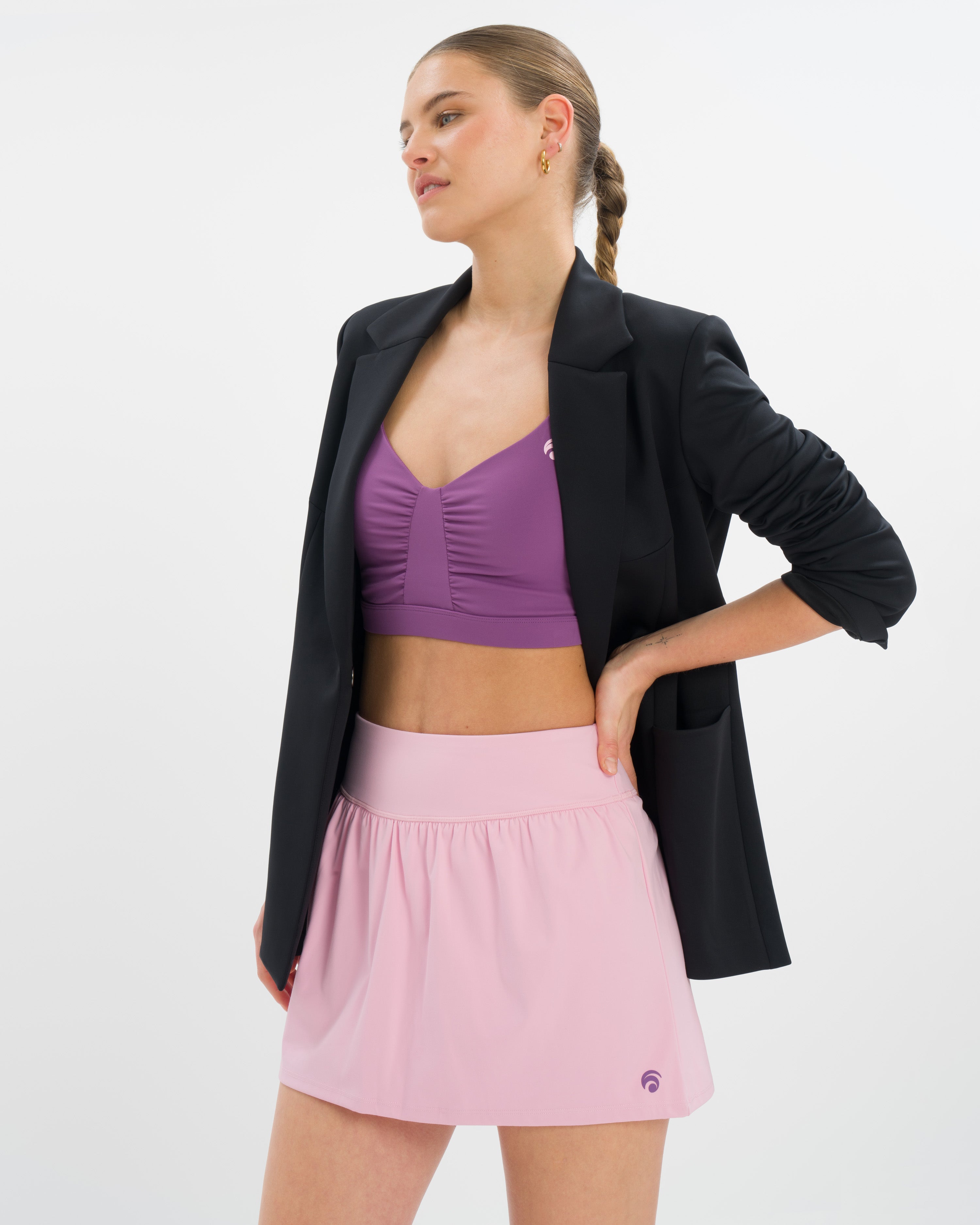 Marina Skirt Blazer Set Deluxe - Black, Melrose & Vermont Purple