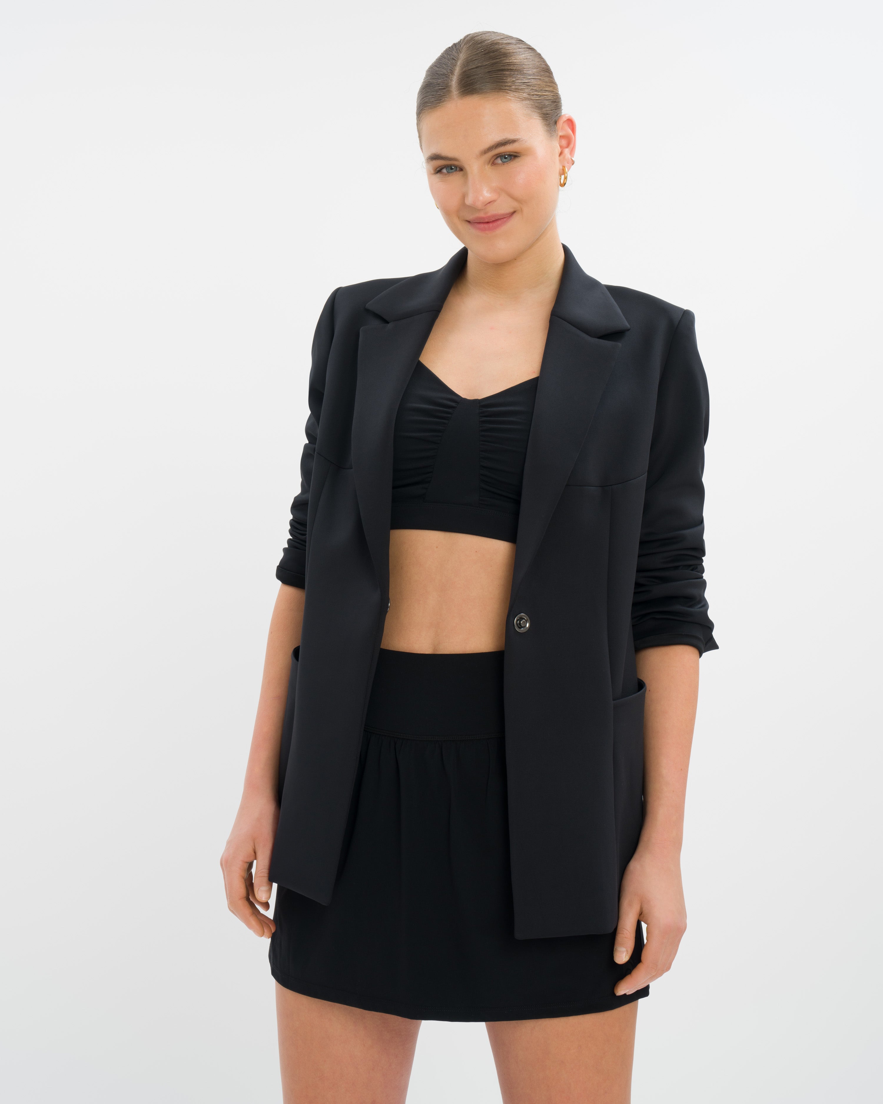Marina Skirt Blazer Set Deluxe - Black