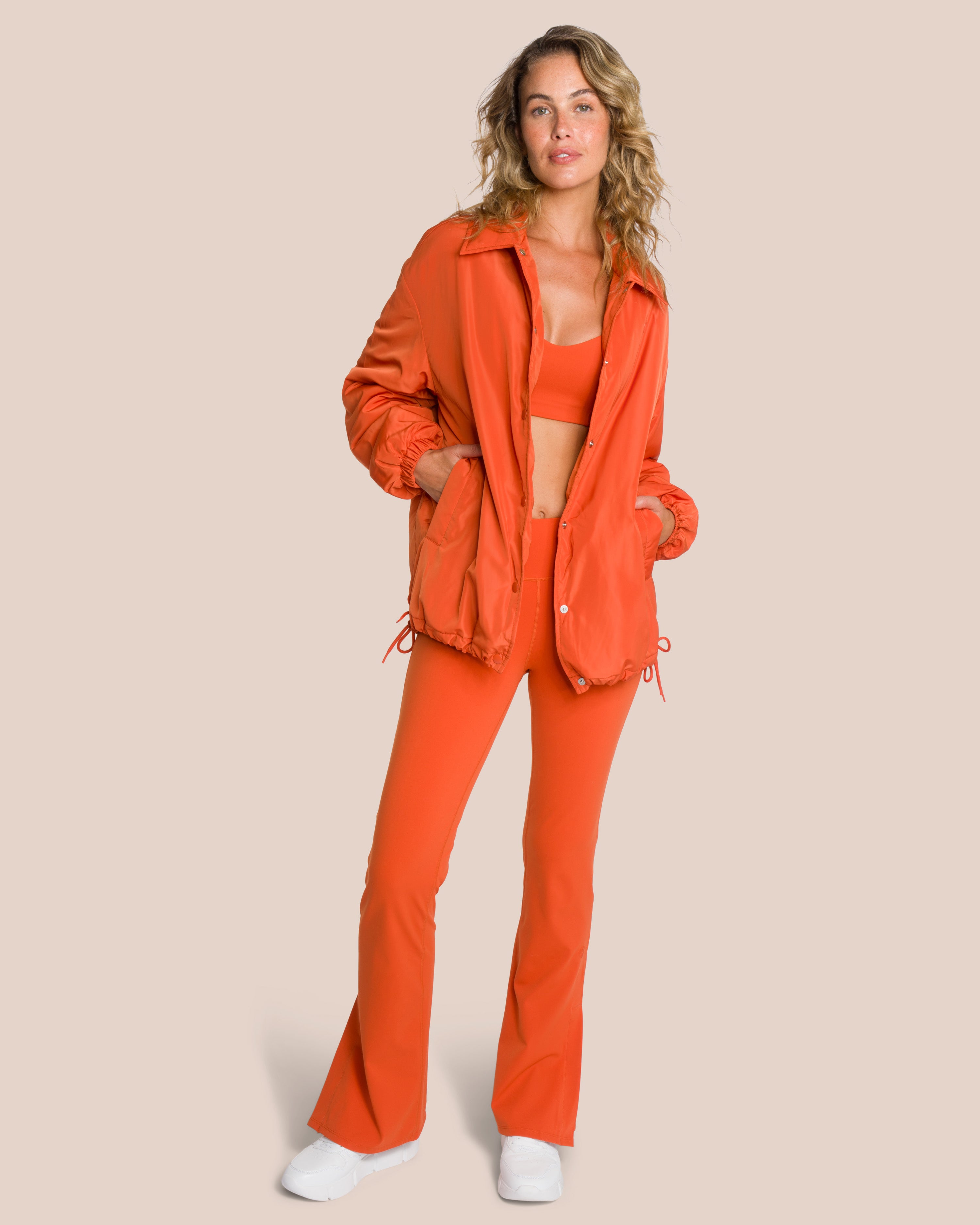 Shania Flared Set Deluxe - Burnt Orange