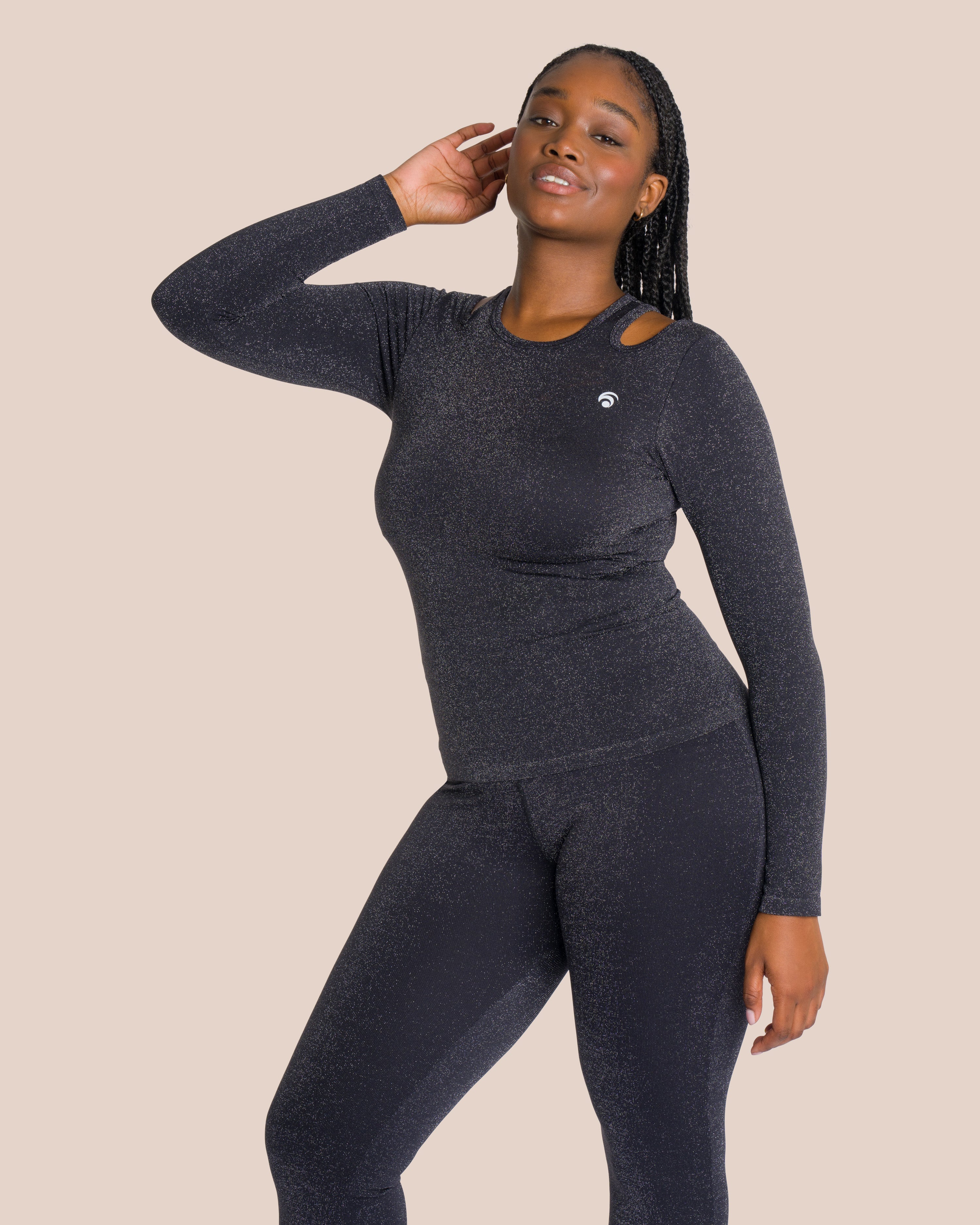 Stella Flared Longsleeve Set - Black