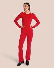 Stella Flared Longsleeve Set - Candy Red