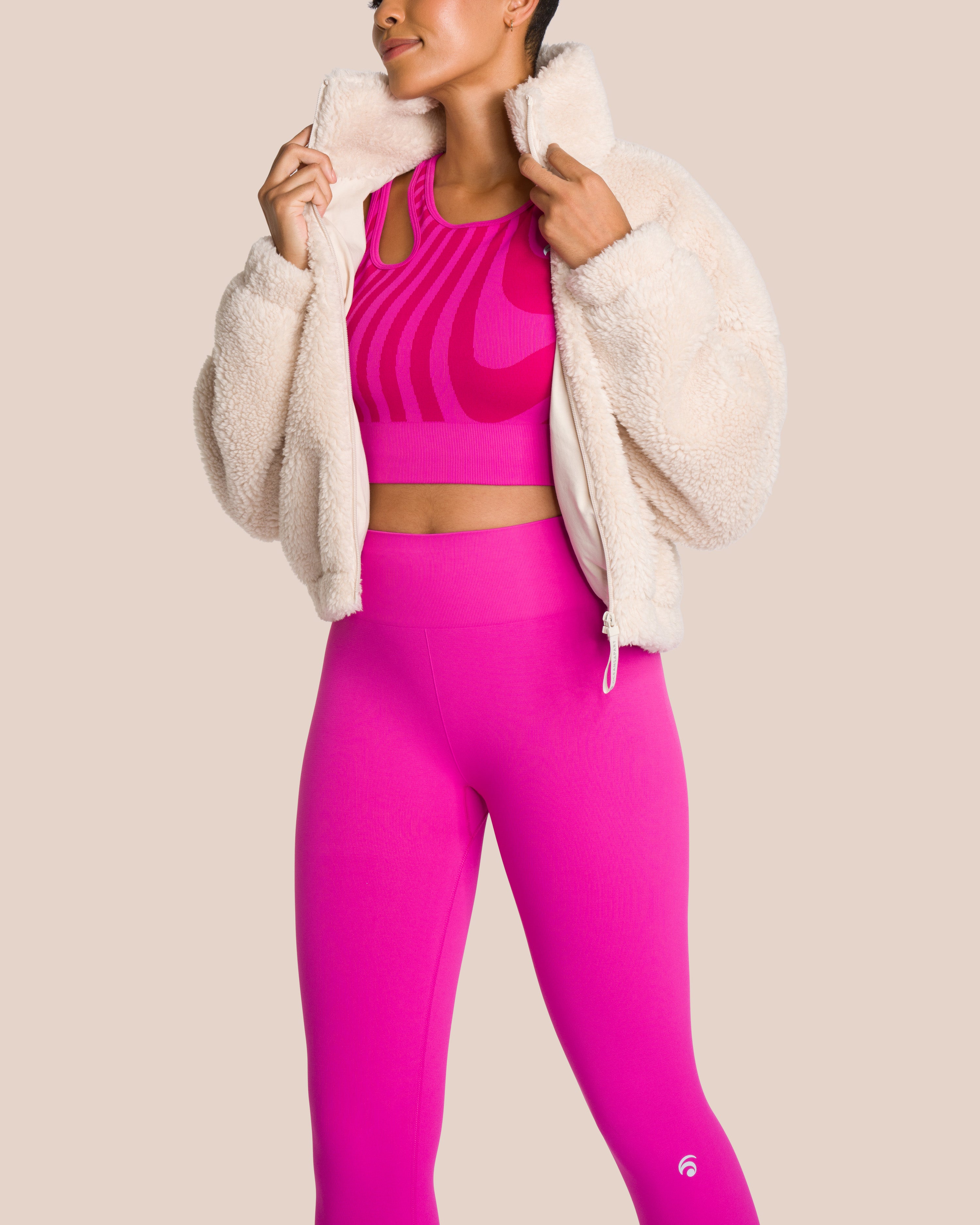 Tara Jacket Set Deluxe - Rose Violet & Natural Cream